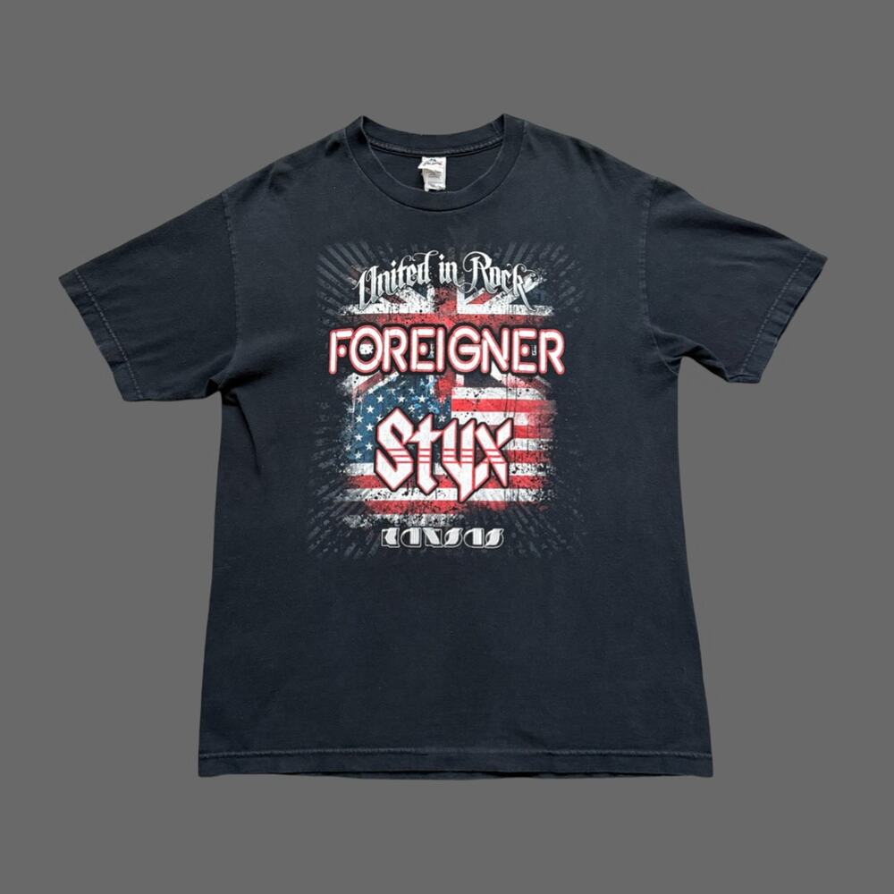 Foreigner x Styx United In Rock 2010 Tour Shirt L